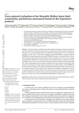User-centered evaluation of the Wearable Walker lower limb exoskeleton,
  preliminary assessment based on the Experience protocol