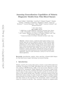Assessing Generalization Capabilities of Malaria Diagnostic Models from
  Thin Blood Smears