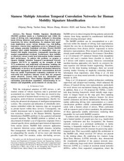 Siamese Multiple Attention Temporal Convolution Networks for Human
  Mobility Signature Identification