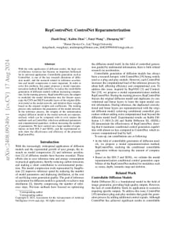 RepControlNet: ControlNet Reparameterization