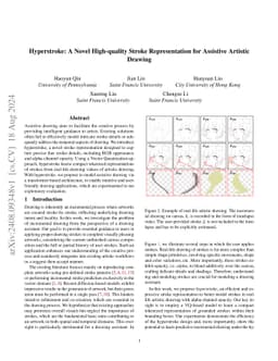 Hyperstroke: A Novel High-quality Stroke Representation for Assistive
  Artistic Drawing