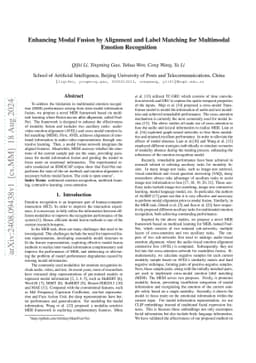Enhancing Modal Fusion by Alignment and Label Matching for Multimodal
  Emotion Recognition