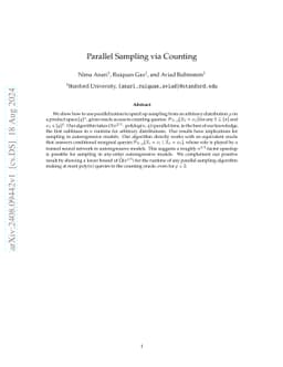 Parallel Sampling via Counting