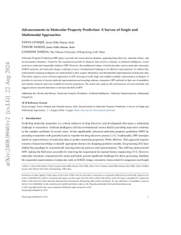 Advancements in Molecular Property Prediction: A Survey of Single and
  Multimodal Approaches