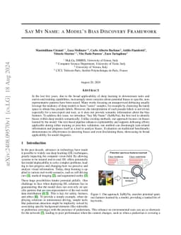 Say My Name: a Model's Bias Discovery Framework