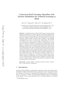 Contextual Dual Learning Algorithm with Listwise Distillation for
  Unbiased Learning to Rank