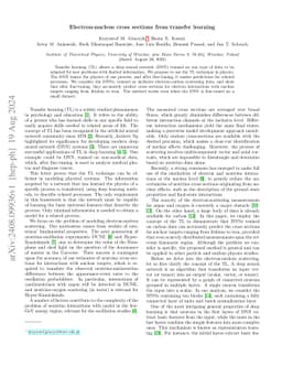 Electron-nucleus cross sections from transfer learning