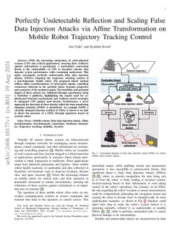 Perfectly Undetectable Reflection and Scaling False Data Injection
  Attacks via Affine Transformation on Mobile Robot Trajectory Tracking Control