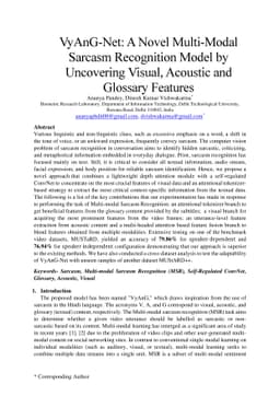 VyAnG-Net: A Novel Multi-Modal Sarcasm Recognition Model by Uncovering
  Visual, Acoustic and Glossary Features