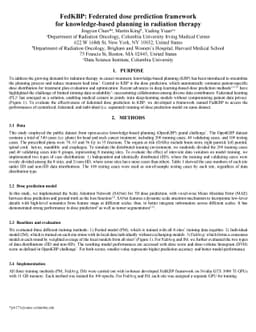 FedKBP: Federated dose prediction framework for knowledge-based planning in radiation therapy