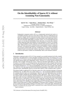 On the Identifiability of Sparse ICA without Assuming Non-Gaussianity