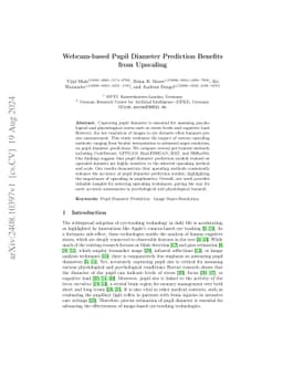 Webcam-based Pupil Diameter Prediction Benefits from Upscaling