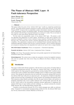 The Power of Abstract MAC Layer: A Fault-tolerance Perspective