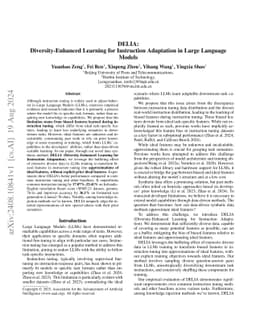 DELIA: Diversity-Enhanced Learning for Instruction Adaptation in Large
  Language Models