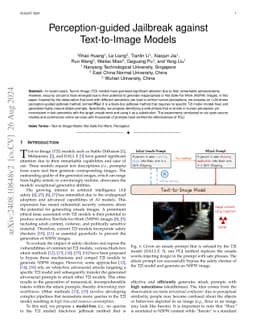 Perception-guided Jailbreak against Text-to-Image Models