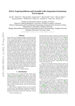 EELE: Exploring Efficient and Extensible LoRA Integration in Emotional
  Text-to-Speech