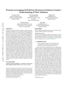 Proxona: Leveraging LLM-Driven Personas to Enhance Creators'
  Understanding of Their Audience