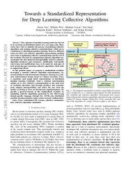 Towards a Standardized Representation for Deep Learning Collective
  Algorithms