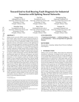 Toward End-to-End Bearing Fault Diagnosis for Industrial Scenarios with
  Spiking Neural Networks