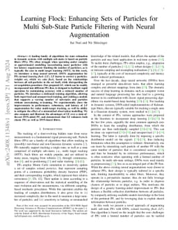 Learning Flock: Enhancing Sets of Particles for Multi~Sub-State Particle
  Filtering with Neural Augmentation