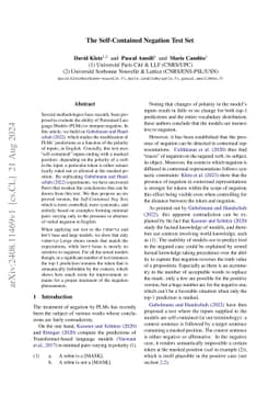 The Self-Contained Negation Test Set