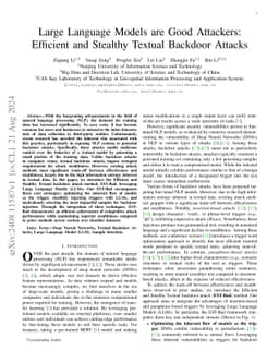 Large Language Models are Good Attackers: Efficient and Stealthy Textual
  Backdoor Attacks