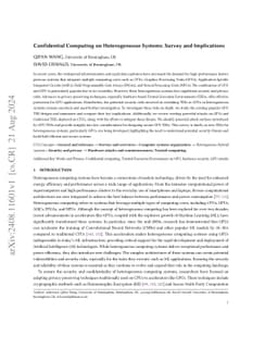 Confidential Computing on Heterogeneous CPU-GPU Systems: Survey and
  Future Directions