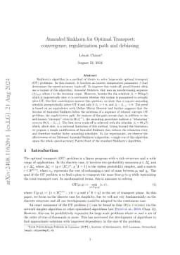 Annealed Sinkhorn for Optimal Transport: convergence, regularization
  path and debiasing