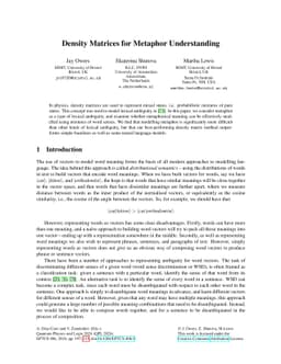Density Matrices for Metaphor Understanding