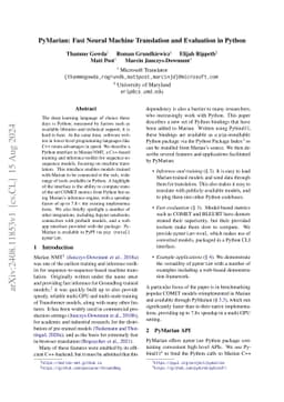 PyMarian: Fast Neural Machine Translation and Evaluation in Python