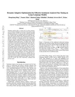 Dynamic Adaptive Optimization for Effective Sentiment Analysis
  Fine-Tuning on Large Language Models