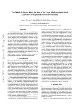 The Whole Is Bigger Than the Sum of Its Parts: Modeling Individual
  Annotators to Capture Emotional Variability