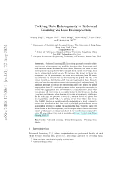 Tackling Data Heterogeneity in Federated Learning via Loss Decomposition