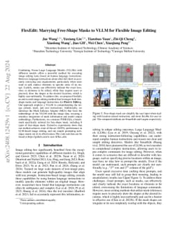 FlexEdit: Marrying Free-Shape Masks to VLLM for Flexible Image Editing