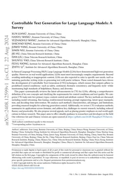 Controllable Text Generation for Large Language Models: A Survey