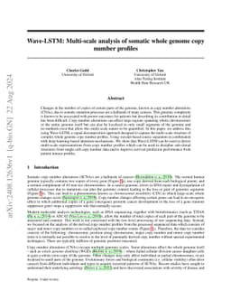 Wave-LSTM: Multi-scale analysis of somatic whole genome copy number
  profiles