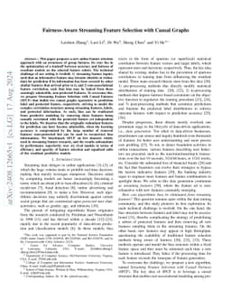 Fairness-Aware Streaming Feature Selection with Causal Graphs