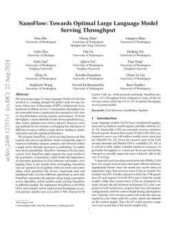 NanoFlow: Towards Optimal Large Language Model Serving Throughput
