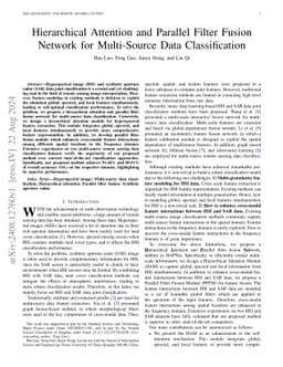 Hierarchical Attention and Parallel Filter Fusion Network for
  Multi-Source Data Classification