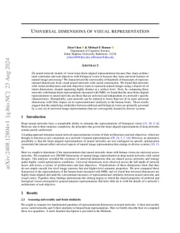 Universal dimensions of visual representation