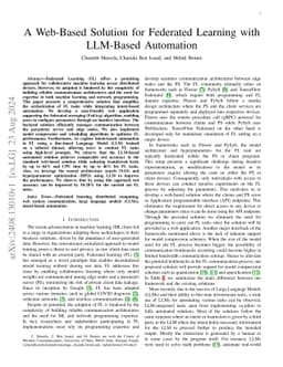 A Web-Based Solution for Federated Learning with LLM-Based Automation