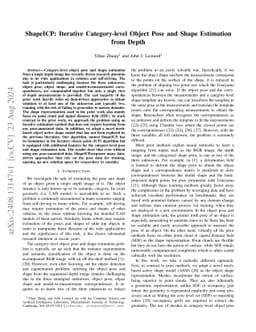 ShapeICP: Iterative Category-level Object Pose and Shape Estimation from
  Depth