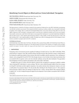 Identifying Crucial Objects in Blind and Low-Vision Individuals'
  Navigation