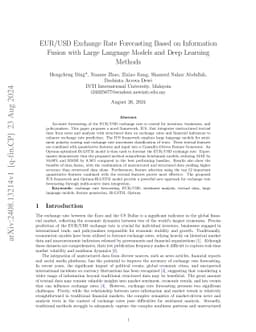 EUR-USD Exchange Rate Forecasting Based on Information Fusion with Large
  Language Models and Deep Learning Methods