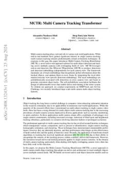MCTR: Multi Camera Tracking Transformer