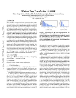 Efficient Task Transfer for HLS DSE