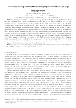Question answering system of bridge design specification based on large
  language model