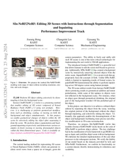 SIn-NeRF2NeRF: Editing 3D Scenes with Instructions through Segmentation
  and Inpainting