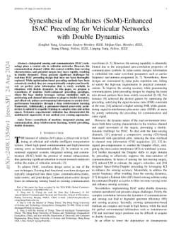 Synesthesia of Machines (SoM)-Enhanced ISAC Precoding for Vehicular
  Networks with Double Dynamics