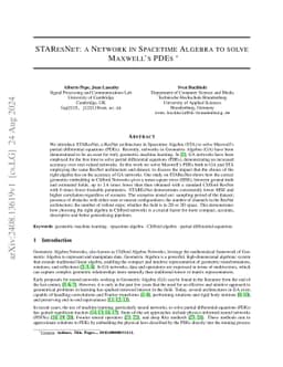 STAResNet: a Network in Spacetime Algebra to solve Maxwell's PDEs